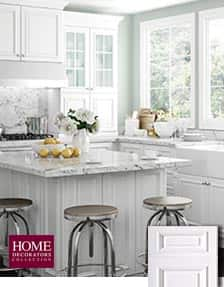 white kitchen shelves with black counter tops