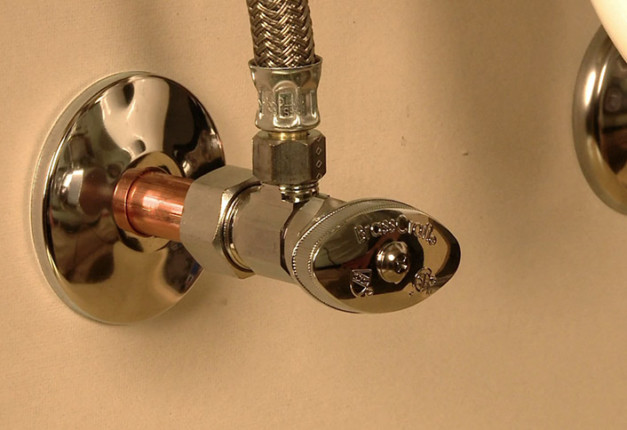 installing water shut off valve under kitchen sink